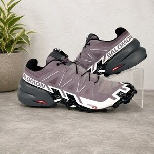 Salomon Speedcross 6 Trail Running Shoes Womens 9.5 Black Ashes of Roses